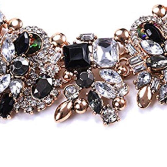 Bib Statement Necklace Colorful Crystal Diamanté Collar - Picture 9 of 10